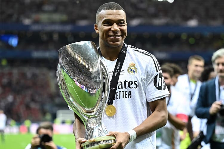 Kylian Mbappé 轉隊首役即進球，助 Real Madrid C.F. 六奪歐超盃冠軍