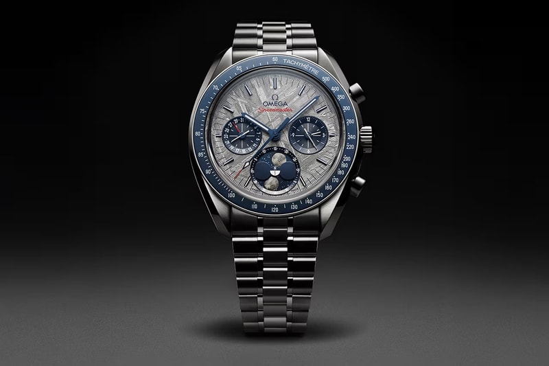 OMEGA Speedmaster 推出两款全新陨石面盘月相腕表