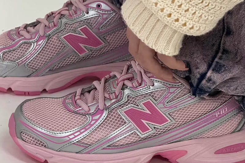 atmos pink x New Balance 740 最新联名鞋款率先曝光