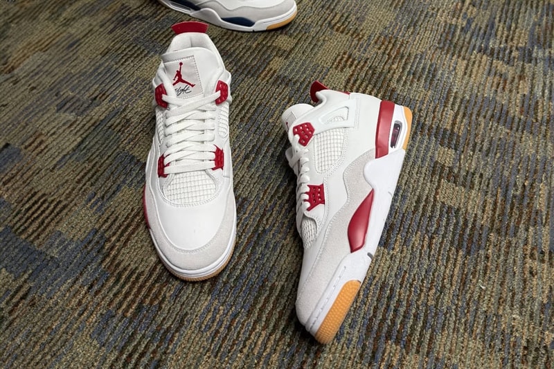 Nike SB x Air Jordan 4 最新联名配色「Varsity Red」实鞋率先曝光