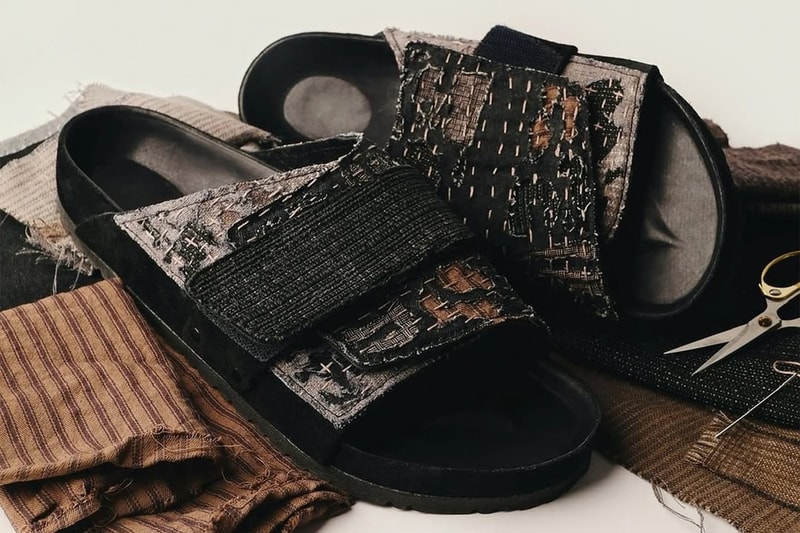 设计师打造 Birkenstock Kyoto 全新褴褛刺子绣定制鞋款 设计师打造 Birkenstock Kyoto 全新褴褛刺子绣定制鞋款