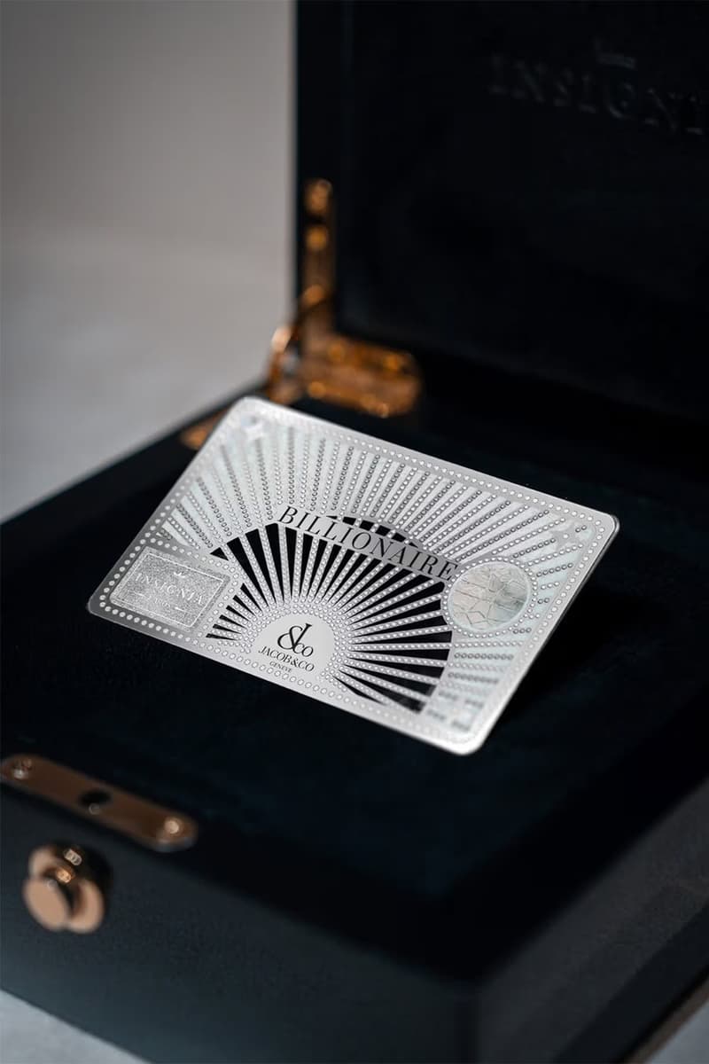 財富象徵,Jacob & Co. 限量 150 張「Billionaire」聯名珠寶信用卡登場