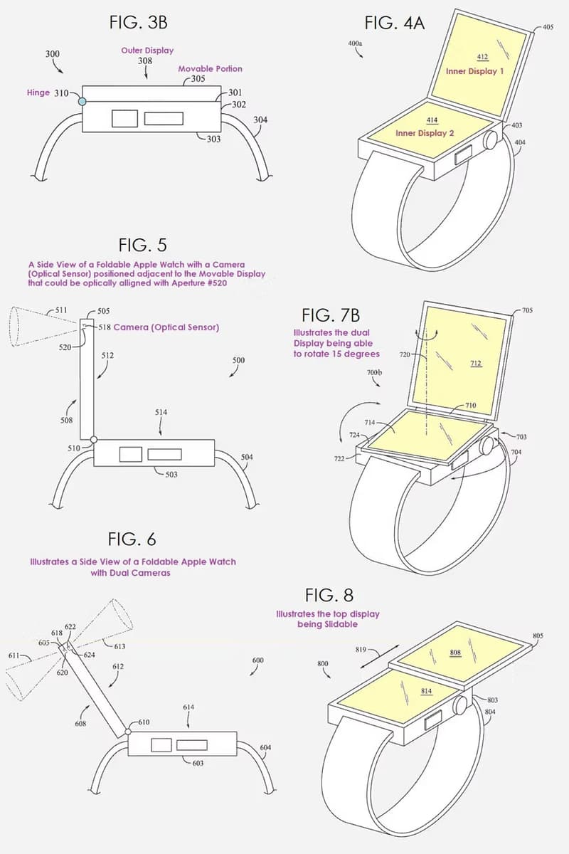 Apple Watch 提交「折疊雙荧幕」專利申請