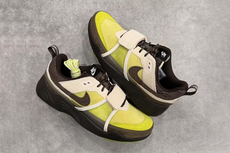 近赏 Travis Scott x Nike Zoom Field Jaxx 最新配色「Limelight」
