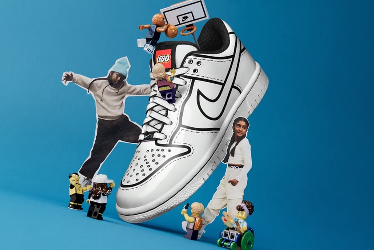 LEGO × Nike Dunk Low 官方全貌释出 黑白错视设计 9 月童鞋限定上架
