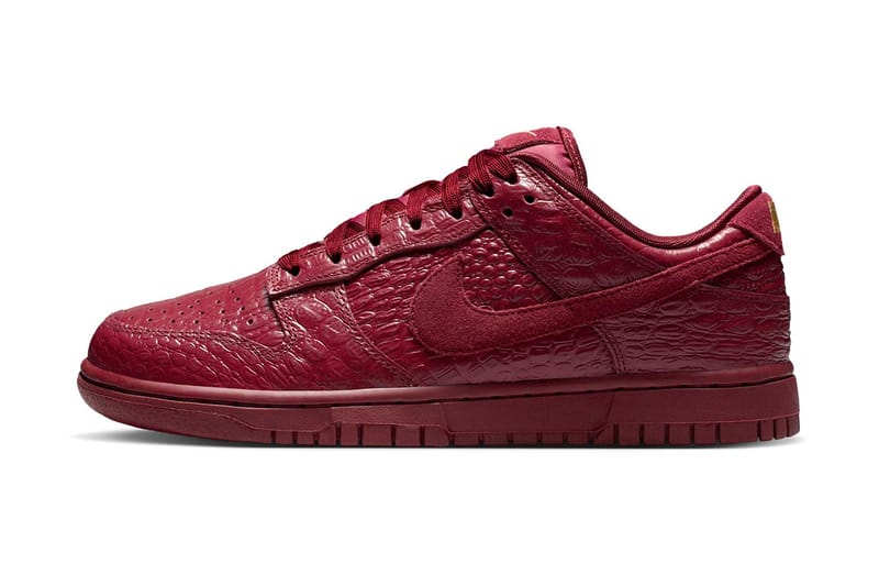 全鳄纹上身：Nike Dunk Low「Team Red Croc」率先曝光