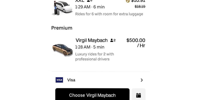 芝加哥 Uber 上架 Virgil Abloh 限量 Maybach —— Don C 私人座駕、全球僅 150 輛