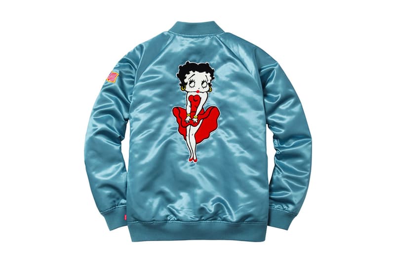 Supreme Betty Boop Satin Varsity Jacket Hypebae