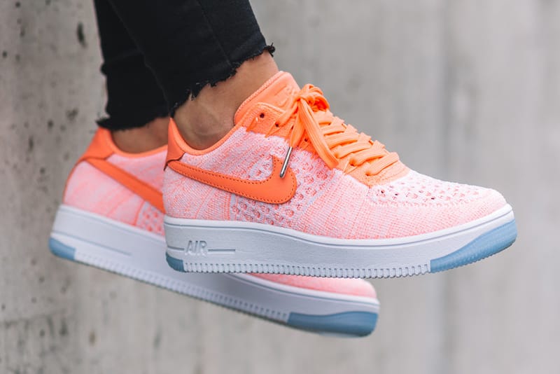 pink flyknit air force 1