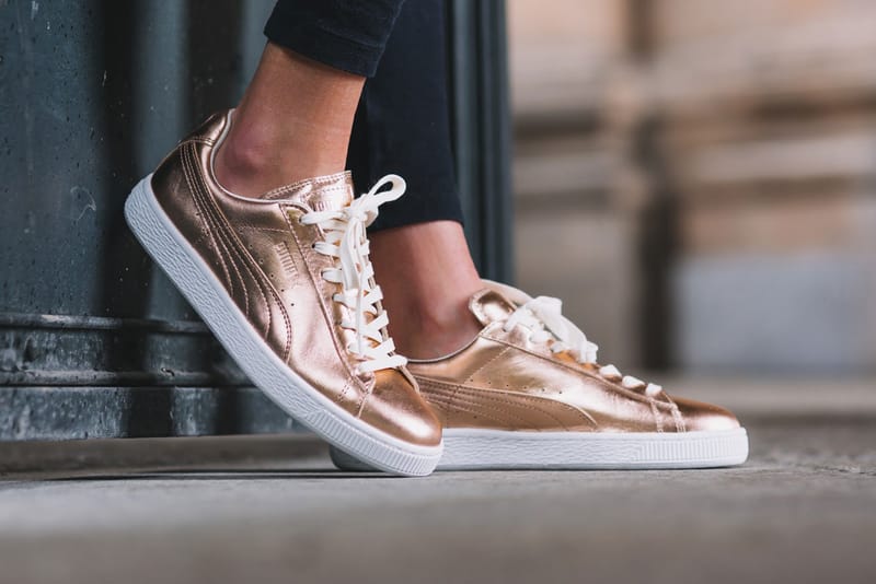 puma basket creepers metallic