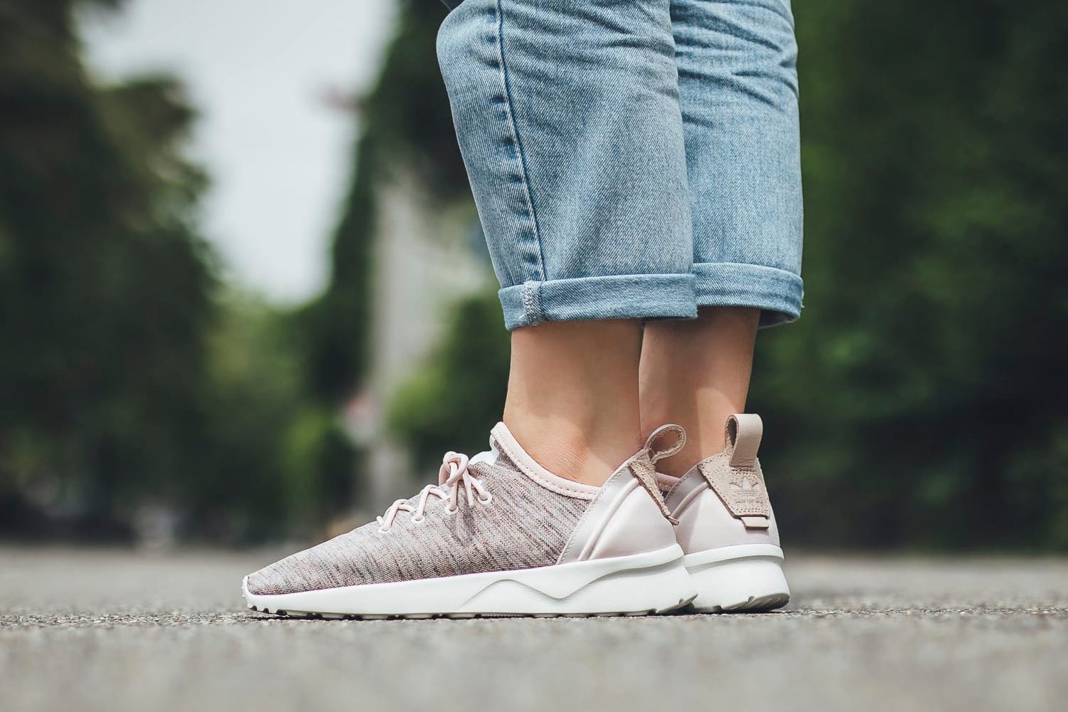 adidas zx flux grey and pink