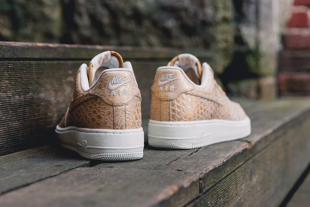 Nike Air Force 1 Metallic Gold Snakeskin