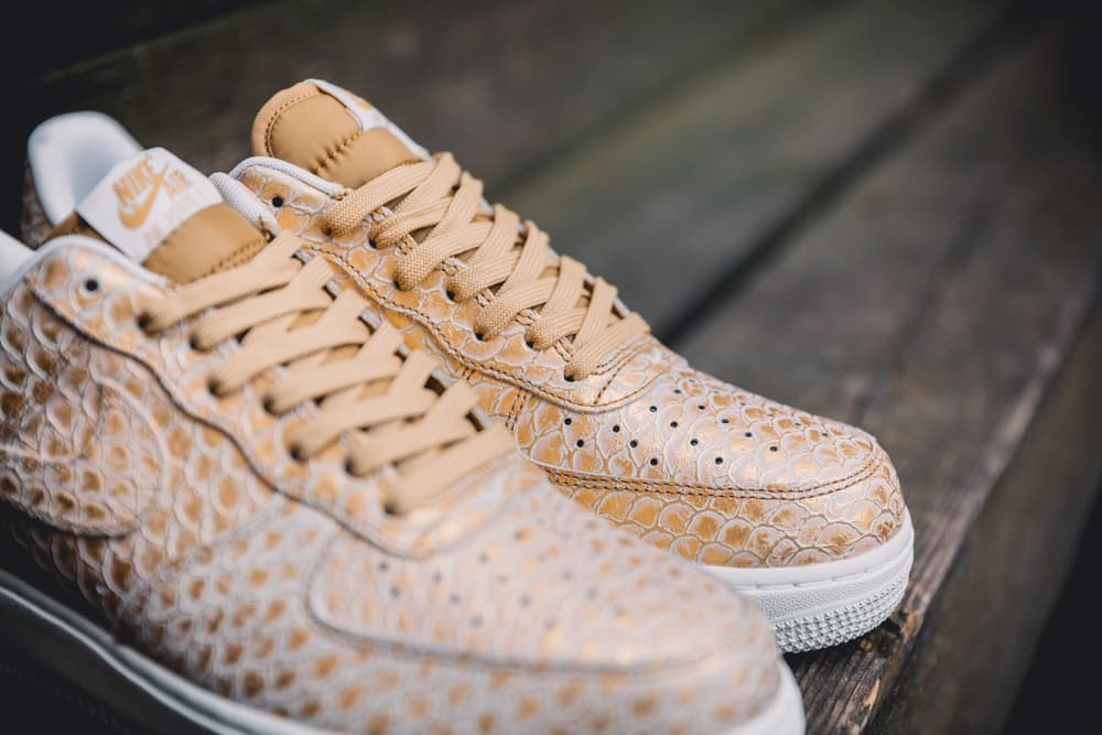 Nike Air Force 1 Metallic Gold Snakeskin