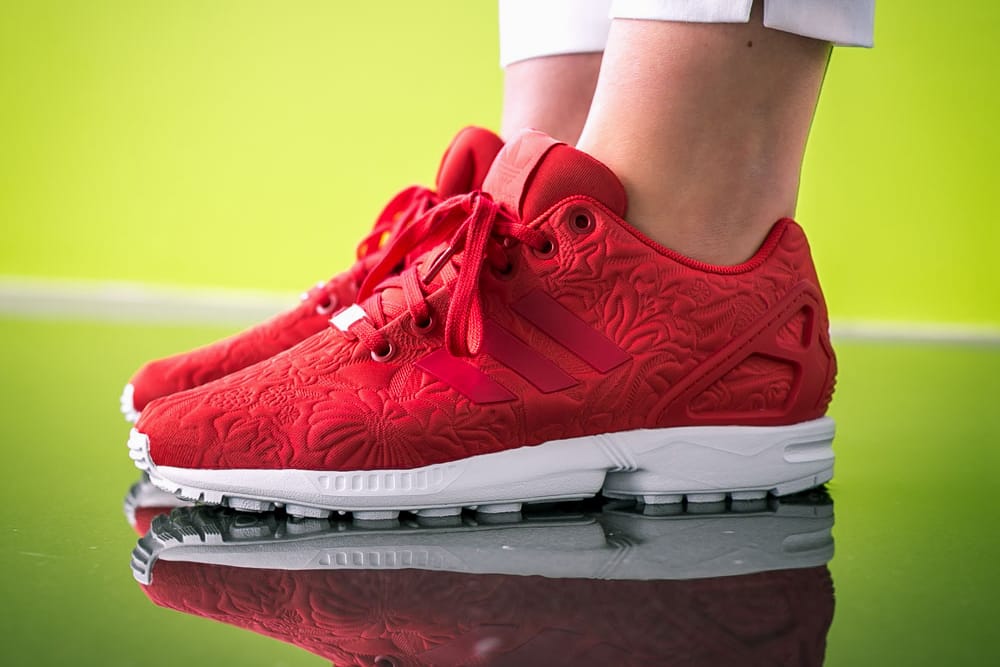 adidas zx flux red and white