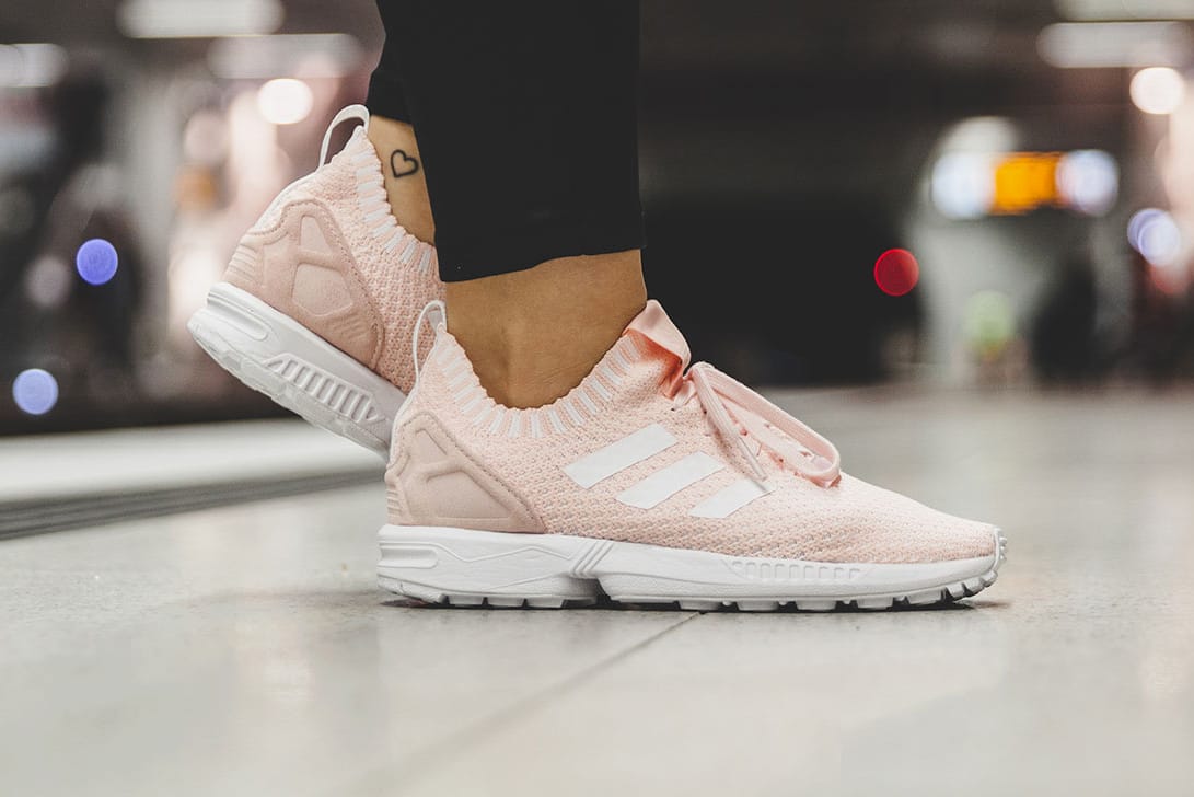 adidas zx flux grey and pink