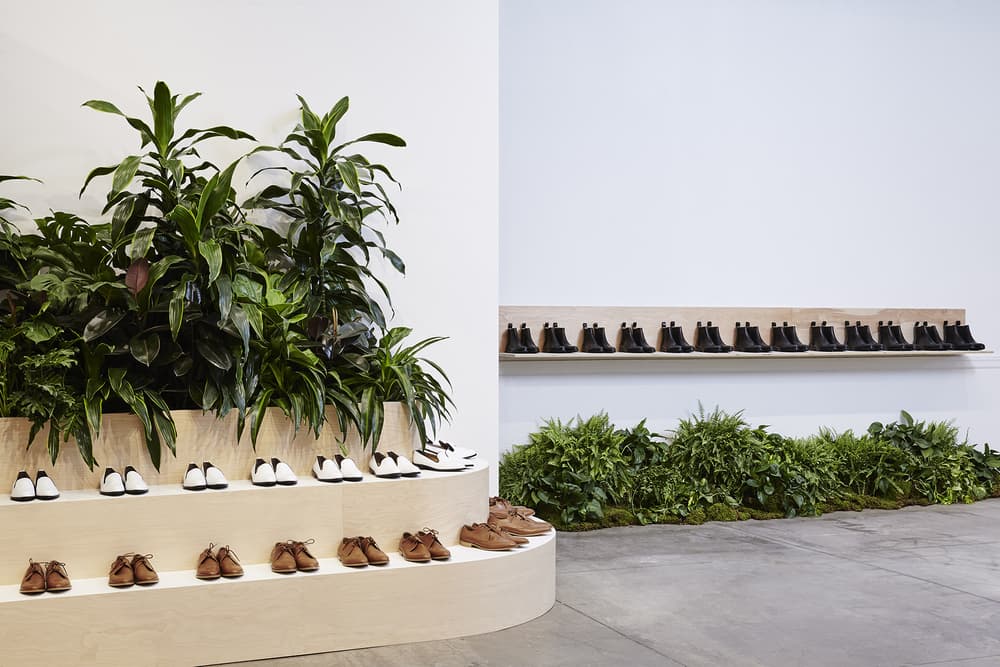 everlane shoe park nyc new york city urban oasis pop up glossier balm dotcom blue bottle coffee