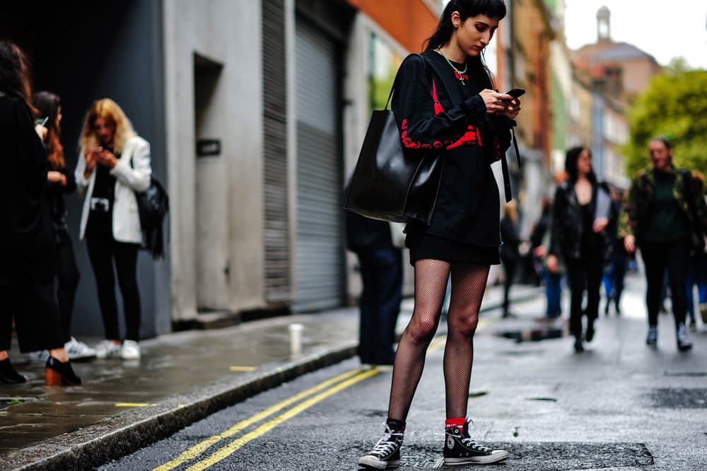 streetsnaps london fashion week mishbv rihanna fenty puma chanel celine vans