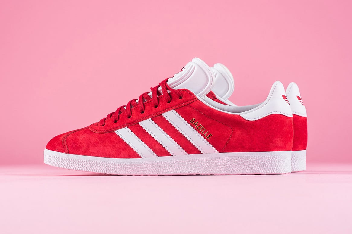 white and red gazelle