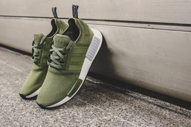 olive green adidas nmds