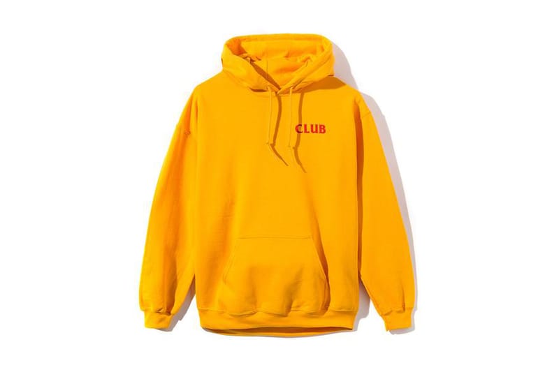 yellow anti social social club hoodie