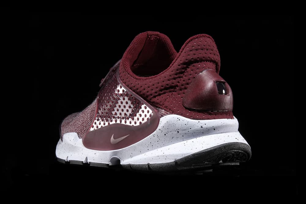 nike sock dart se premium heathered mesh night maroon
