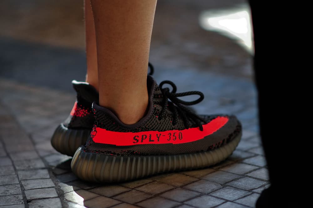 streetsnaps paris fashion week off white adidas yeezy boost 350 v2 comme des garcons
