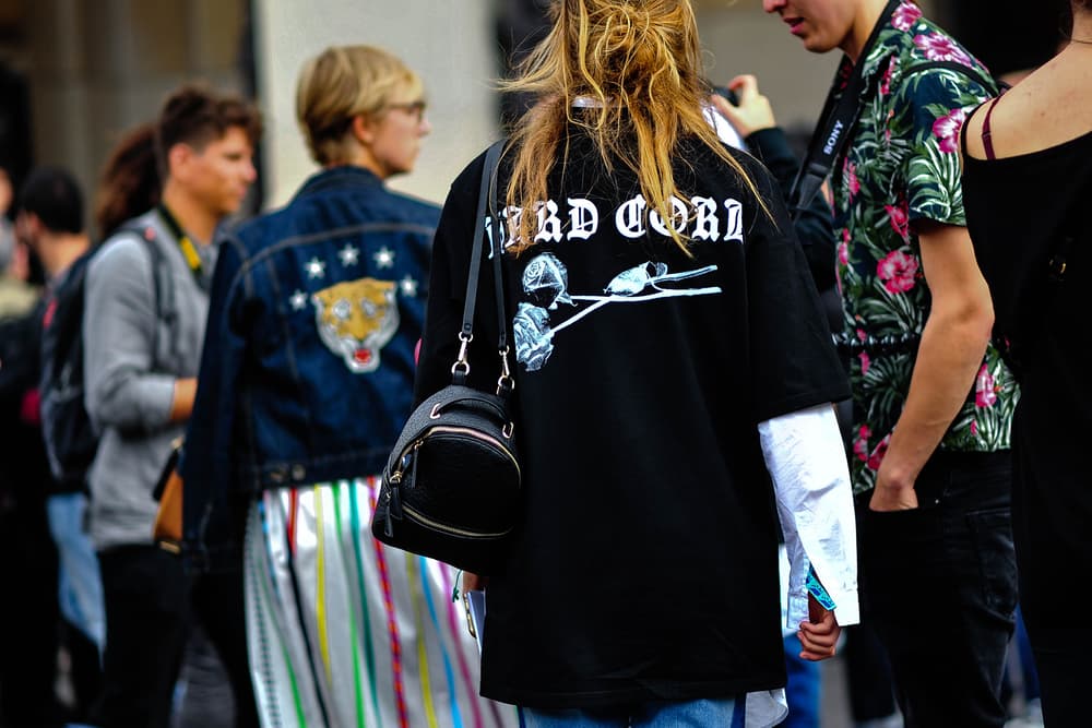 streetsnaps paris fashion week off white adidas yeezy boost 350 v2 comme des garcons