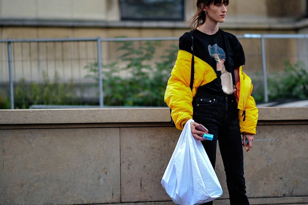 streetsnaps paris fashion week off white adidas yeezy boost 350 v2 comme des garcons