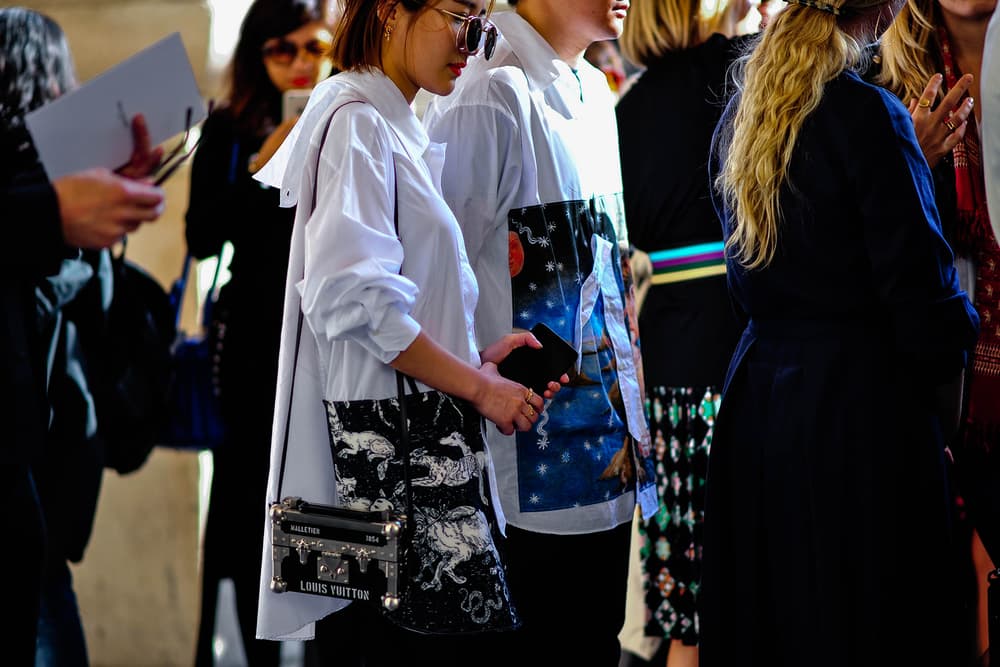 streetsnaps paris fashion week off white adidas yeezy boost 350 v2 comme des garcons