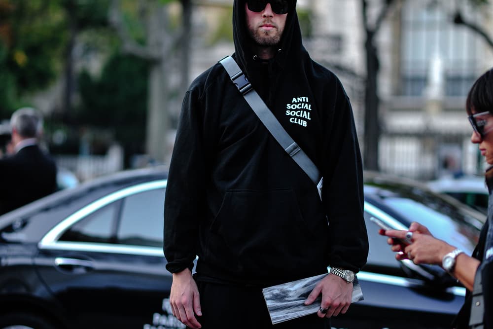 streetsnaps paris fashion week off white adidas yeezy boost 350 v2 comme des garcons