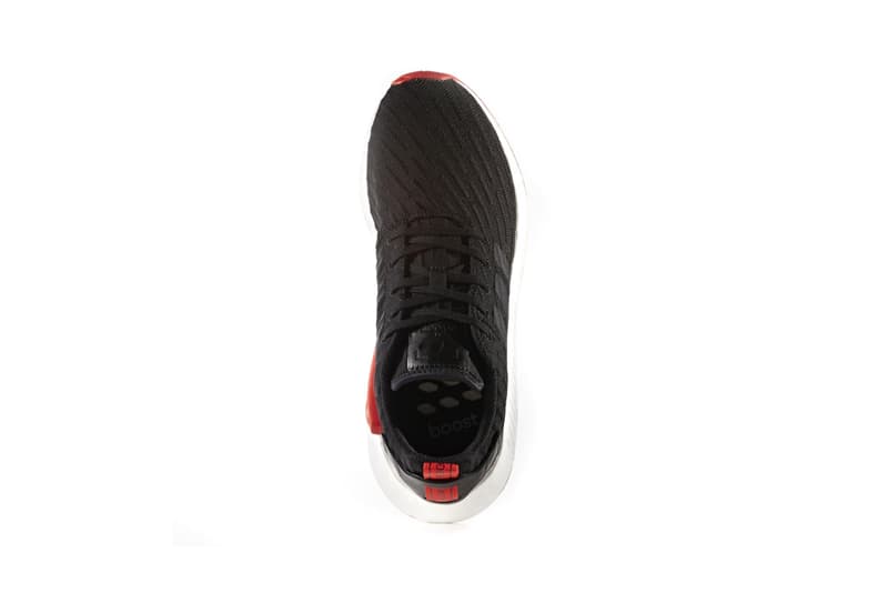 adidas Originals NMD R2 White Black Red Outline