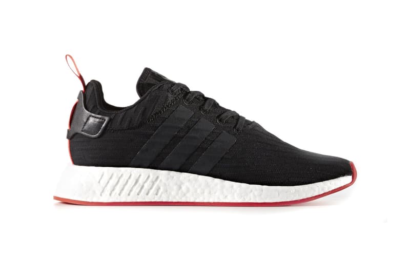 adidas Originals NMD R2 White Black Red Outline