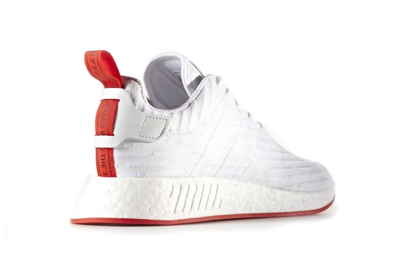 adidas Originals NMD R2 White Black Red Outline