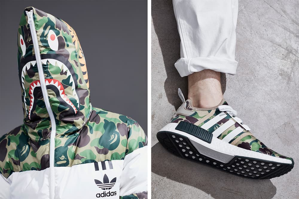 pasaporte Acercarse Contratista BAPE x adidas Originals Puffer Hoodie and Track Jacket | Hypebae