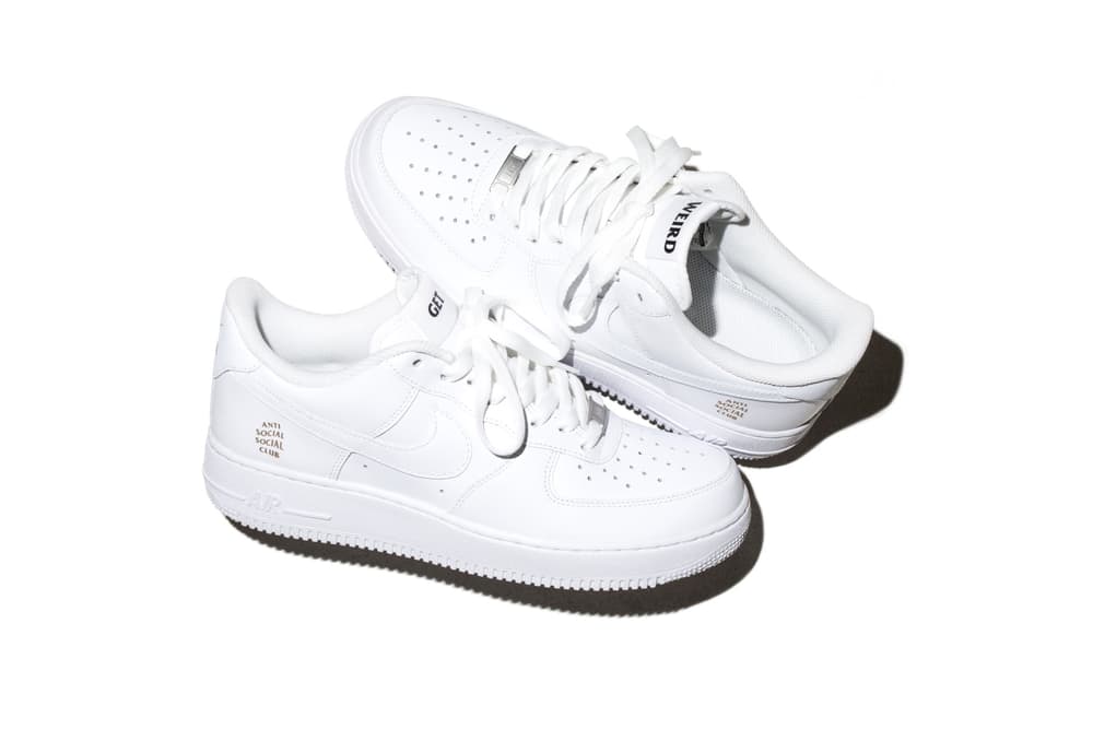 anti social social club nike air force 1 complexcon undefeated sneaker