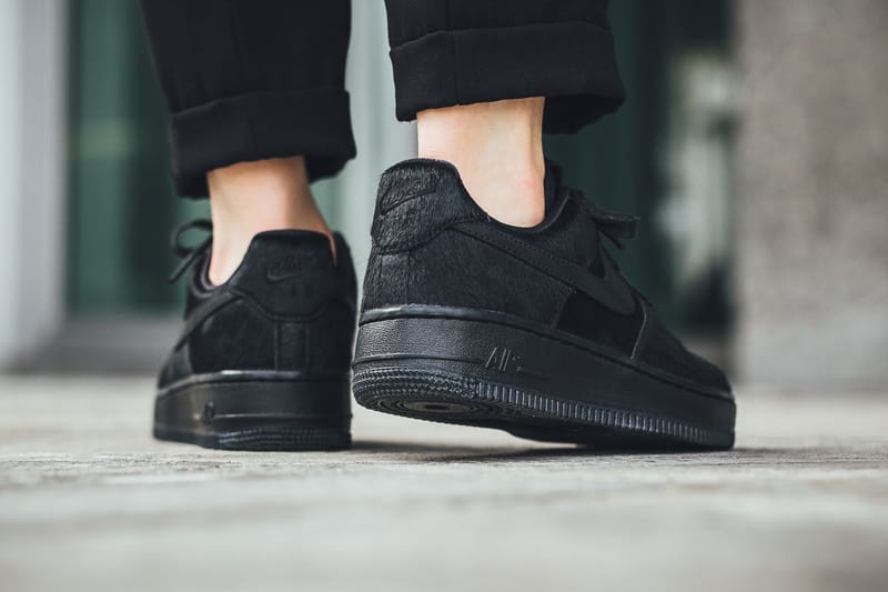 nike air force 1 pony hair black