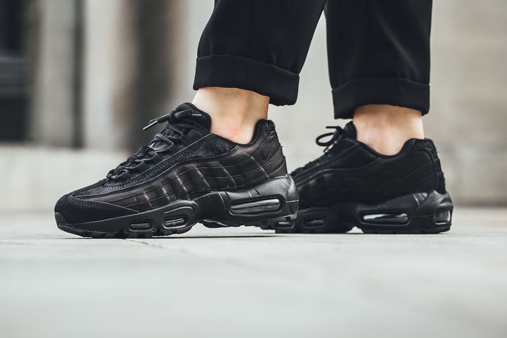 Nike Triple Black Pony Hair Air Force 1 Air Max 95 Air Max Thea