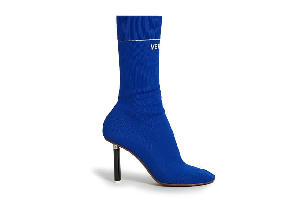 Vetements Lighter-Heel Sock Ankle Boots Red White Blue