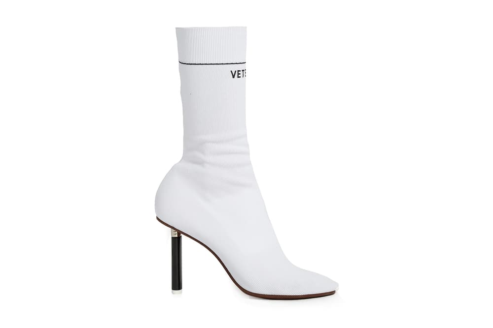 Vetements Lighter-Heel Sock Ankle Boots Red White Blue