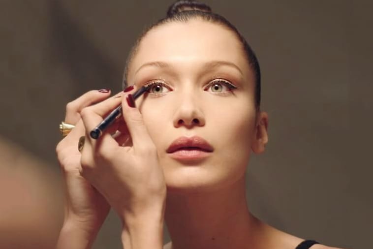 bella hadid dior makeup