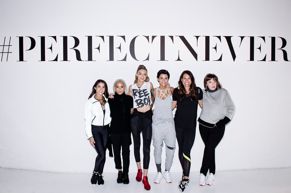 Gigi Hadid Lena Dunham Zoe Kravitz Reebok PerfectNever Panel