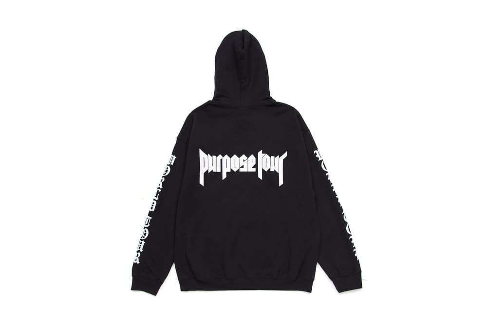 Justin Bieber Purpose Tour 2017 Spring/Summer Merch