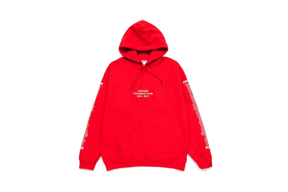 Justin Bieber Purpose Tour 2017 Spring/Summer Merch