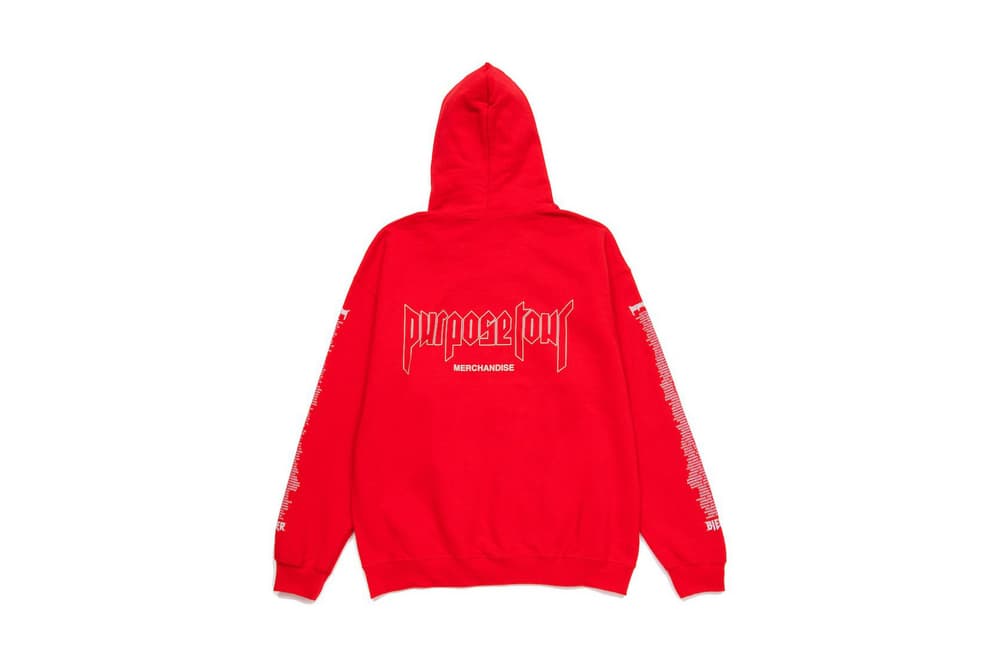 Justin Bieber Purpose Tour 2017 Spring/Summer Merch
