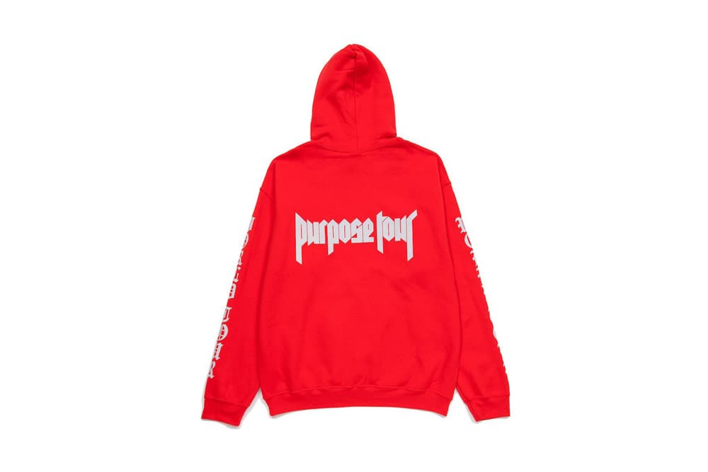 Justin Bieber Purpose Tour 2017 Spring/Summer Merch