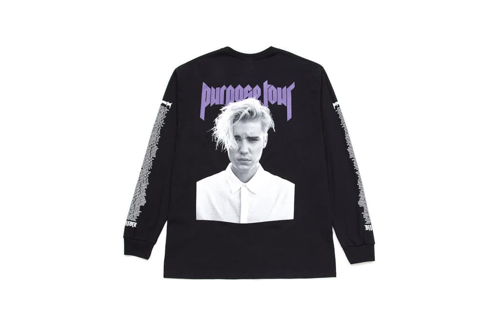 Justin Bieber Purpose Tour 2017 Spring/Summer Merch