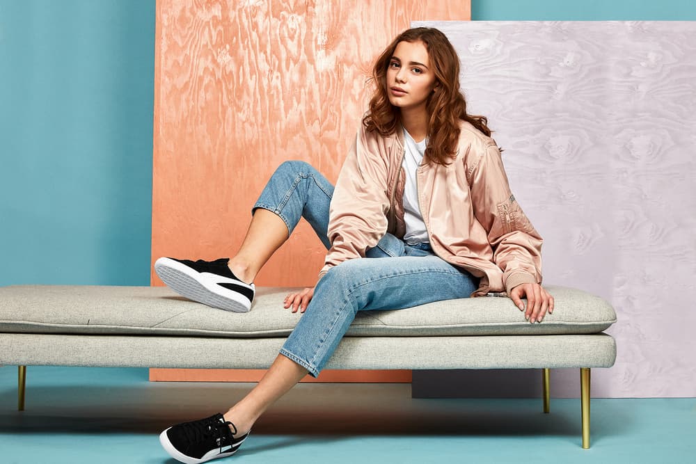 Naked PUMA Clyde Grey Black Maroon Lookbook