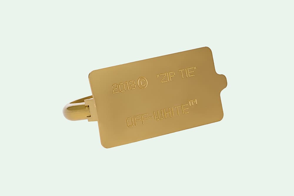 OFF-WHITE Zip Tie Gold Bracelet