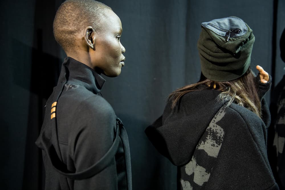 adidas y-3 yohji yamamoto paris fashion week backstage