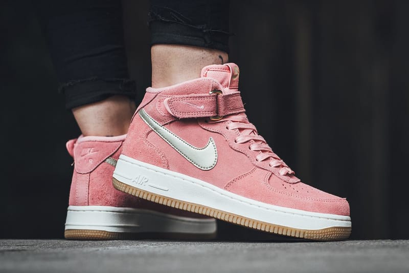 pink mid air force ones